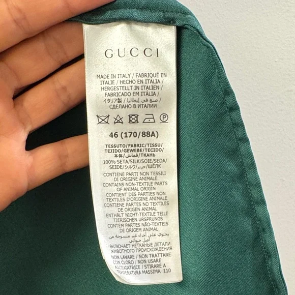 Gucci Dark Green and Vibrant Orange Casual Shirt - Picture 7 of 7